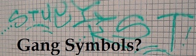 Image of graffiti with hidden equations.