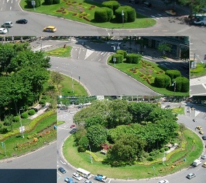 mosaic of traffic circle